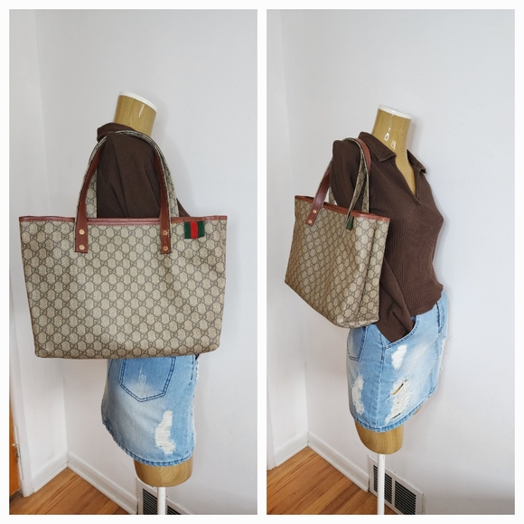 GUCCI GG Supreme Web Loop Tote Bag - Picture 1 of 13